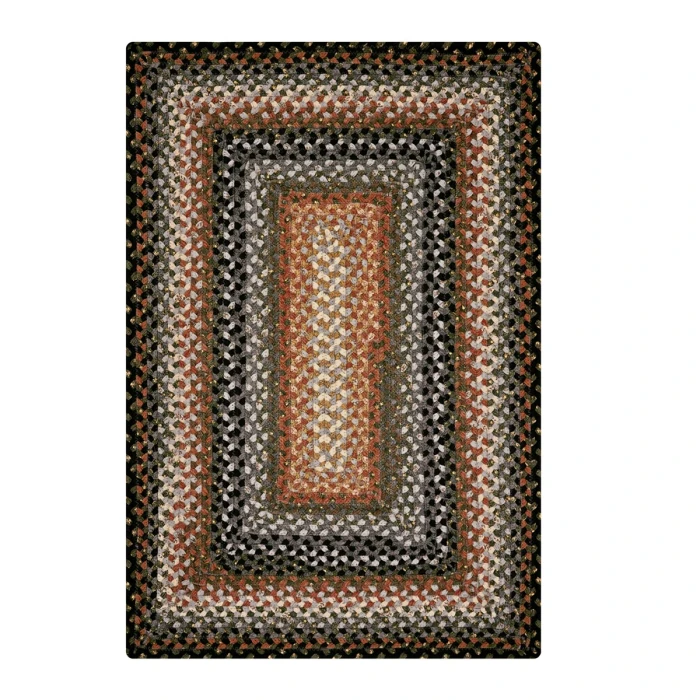 Homespice Decor Cotton Braided Cocoa Bean Black 413215 4 ft. X 6 ft. Rect Rug
