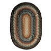 Homespice Decor Cotton Braided Cocoa Bean Black 400215 27 in. X 45 in. Oval Rug