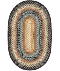 Homespice Decor Cotton Braided Cocoa Bean Black 404213 5 ft. X 8 ft. Oval Rug
