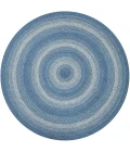 Homespice Decor Jute Braided Rug Denim Blue Denim 6 FT Round Rug