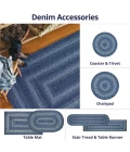 Homespice Decor Jute Braided Denim Blue 502681 27 in. X 45 in. Oval Rug