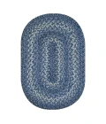 Homespice Decor Jute Braided Denim Blue 504685 5 ft. X 8 ft. Oval Rug
