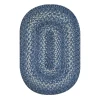 Homespice Decor Jute Braided Denim Blue 505682 6 ft. X 9 ft. Oval Rug