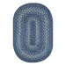 Homespice Decor Jute Braided Denim Blue 506689 8 ft. X 10 ft. Oval Rug