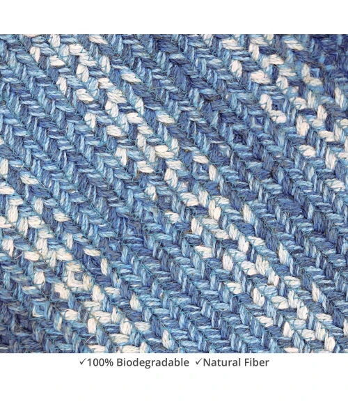 Homespice Decor Jute Braided Denim Blue 510686 2 ft. X 3 ft. Rect Rug