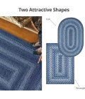 Homespice Decor Jute Braided Denim Blue 510686 2 ft. X 3 ft. Rect Rug