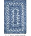 Homespice Decor Jute Braided Accessories Denim Blue 240091PS 10 in. X 15 in. Set of 4 Rect Rug