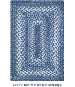 Homespice Decor Jute Braided Accessories Denim Blue 240091PS 10 in. X 15 in. Set of 4 Rect Rug