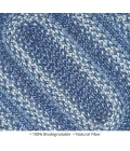 Homespice Decor Jute Braided Accessories Denim Blue 240100PS 8 in. X 28 in. Set of 2 Oval Rug