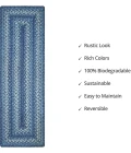 Homespice Decor Jute Braided Accessories Denim Blue 240148PS 8 in. X 28 in. Set of 13 Rect Rug