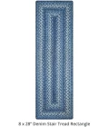 Homespice Decor Jute Braided Accessories Denim Blue 240148PS 8 in. X 28 in. Set of 13 Rect Rug