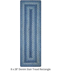 Homespice Decor Jute Braided Accessories Denim Blue 240116PS 8 in. X 28 in. Set of 2 Rect Rug
