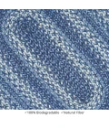 Homespice Decor Jute Braided Accessories Denim Blue 571687 11 in. X 36 in. Oval Rug