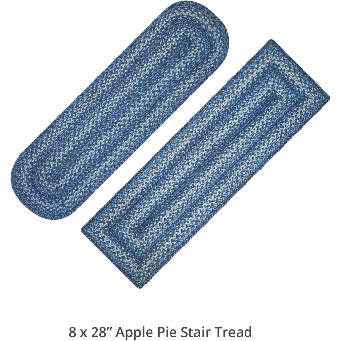 Homespice Decor Jute Braided Accessories Denim Blue 240116PS 8 in. X 28 in. Set of 2 Rect Rug