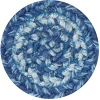 Homespice Decor Jute Braided Accessories Denim Blue 240008PS 4 in. Set of 6 Round Rug
