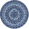 Homespice Decor Jute Braided Accessories Denim Blue 240024PS 8 in. Set of 3 Round Rug
