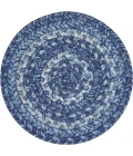 Homespice Decor Jute Braided Accessories Denim Blue 240024PS 8 in. Set of 3 Round Rug