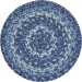 Homespice Decor Jute Braided Accessories Denim Blue 240024PS 8 in. Set of 3 Round Rug