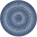 Homespice Decor Jute Braided Accessories Denim Blue 240042PS 15 in. Set of 2 Round Rug