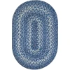 Homespice Decor Jute Braided Accessories Denim Blue 240056PS 13 in. X 19 in. Set of 4 Oval Rug