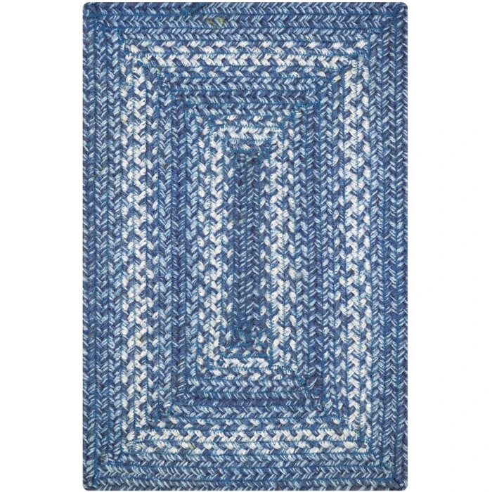 Homespice Decor Jute Braided Accessories Denim Blue 240091PS 10 in. X 15 in. Set of 4 Rect Rug
