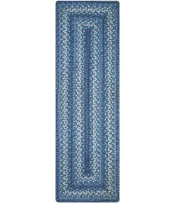 Homespice Decor Jute Braided Accessories Denim Blue 572684 11 in. X 36 in. Rect Rug