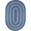 Homespice Decor Jute Braided Denim Blue 500687 2 ft. X 3 ft. Oval Rug