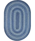 Homespice Decor Jute Braided Denim Blue 500687 2 ft. X 3 ft. Oval Rug