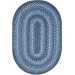 Homespice Decor Jute Braided Denim Blue 500687 2 ft. X 3 ft. Oval Rug