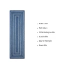 Homespice Decor Jute Braided Denim Blue 519689 22 in. X 72 in. Rect Rug