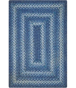 Homespice Decor Jute Braided Denim Blue 511683 20 in. X 30 in. Rect Rug