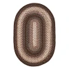 Homespice Decor Ultra Durable Braided Driftwood Chocolate 321121 20 in. X 30 in. Oval Rug