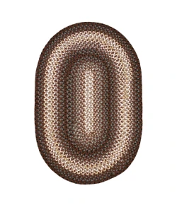Homespice Decor Ultra Durable Braided Driftwood Chocolate 300126 27 in. X 45 in. Oval Rug