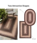 Homespice Decor Ultra Durable Braided Driftwood Chocolate 303127 4 ft. X 6 ft. Oval Rug