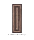 Homespice Decor Ultra Durable Braided Driftwood Chocolate 329127 22 in. X 72 in. Rect Rug