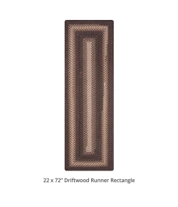 Homespice Decor Ultra Durable Braided Driftwood Chocolate 329127 22 in. X 72 in. Rect Rug