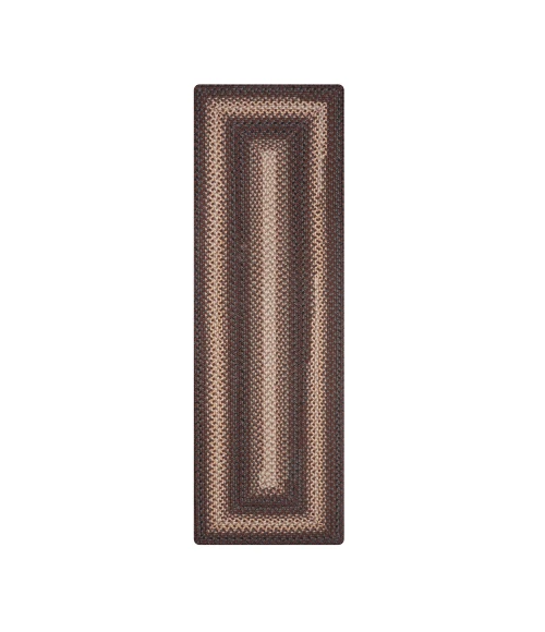 Homespice Decor Ultra Durable Braided Driftwood Chocolate 329127 22 in. X 72 in. Rect Rug