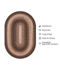 Homespice Decor Ultra Durable Braided Driftwood Chocolate 303127 4 ft. X 6 ft. Oval Rug
