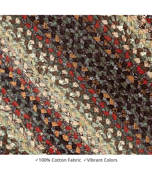 Homespice Decor Cotton Braided Enigma Black 454096 20 in. X 30 in. Rect Rug