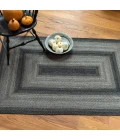 Homespice Decor Jute Braided Flint Hill Grey 502834 27 in. X 45 in. Oval Rug