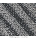 Homespice Decor Jute Braided Accessories Flint Hill Grey 571830 11 in. X 36 in. Oval Rug