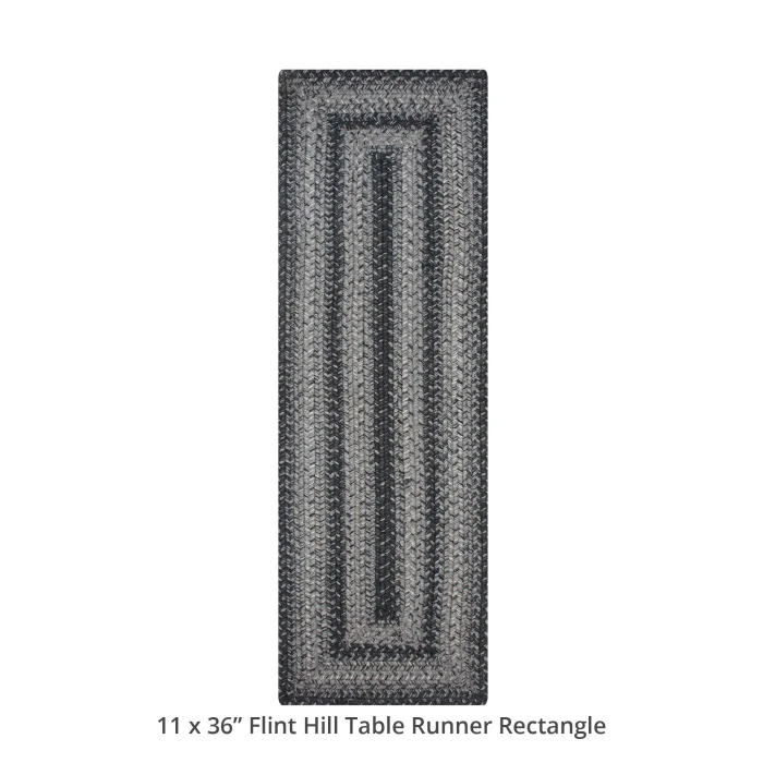 Homespice Decor Jute Braided Accessories Flint Hill Grey 572837 11 in. X 36 in. Rect Rug