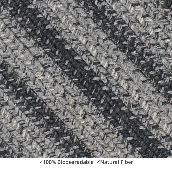 Homespice Decor Jute Braided Accessories Flint Hill Grey 572837 11 in. X 36 in. Rect Rug