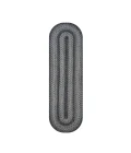 Homespice Decor Jute Braided Accessories Flint Hill Grey 571830 11 in. X 36 in. Oval Rug