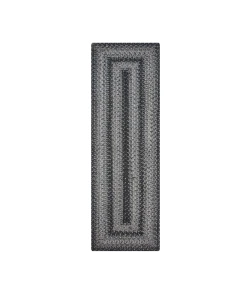 Homespice Decor Jute Braided Accessories Flint Hill Grey 572837 11 in. X 36 in. Rect Rug