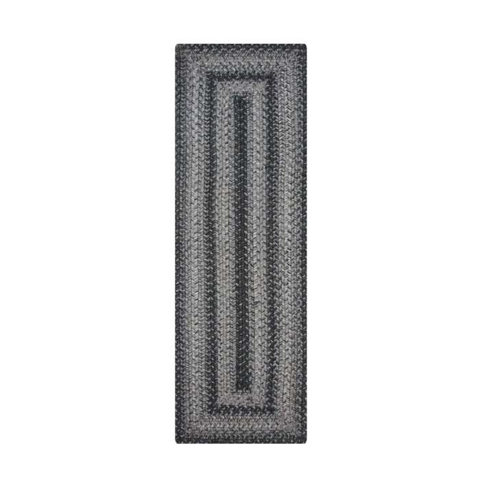 Homespice Decor Jute Braided Accessories Flint Hill Grey 572837 11 in. X 36 in. Rect Rug