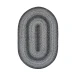 Homespice Decor Jute Braided Flint Hill Grey 505835 6 ft. X 9 ft. Oval Rug