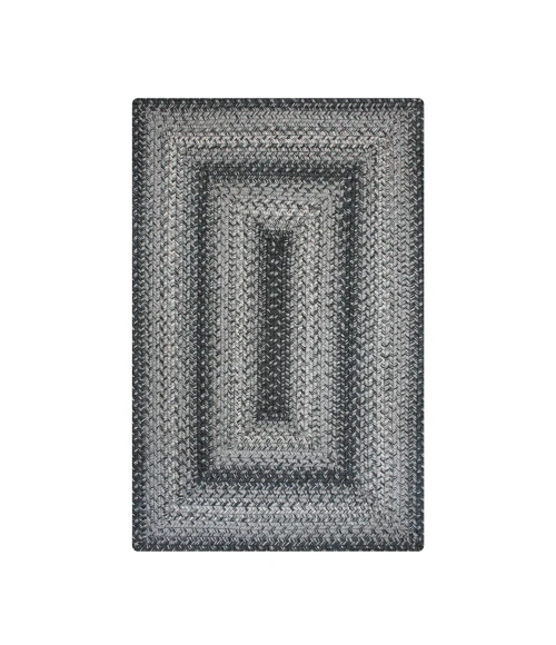 Homespice Decor Jute Braided Flint Hill Grey 513830 4 ft. X 6 ft. Rect Rug