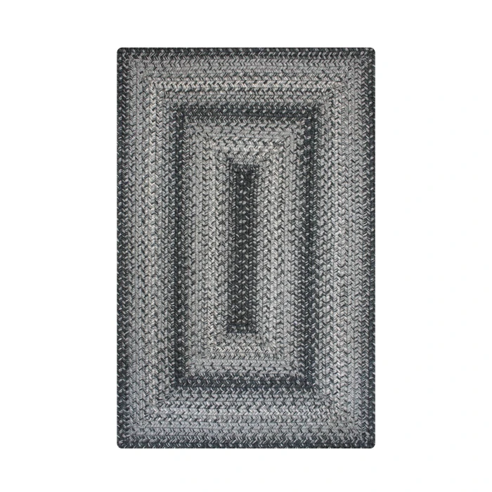 Homespice Decor Jute Braided Flint Hill Grey 511836 20 in. X 30 in. Rect Rug