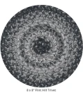 Homespice Decor Jute Braided Accessories Flint Hill Grey 240031PS 8 in. Set of 3 Round Rug